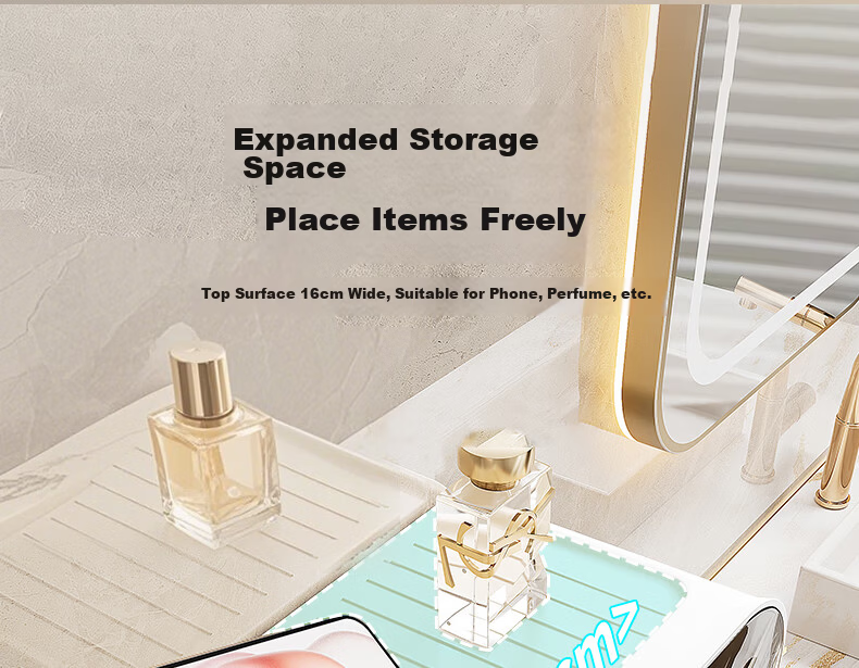 Baoshi Wall-Mounted Toilet Paper Holder No-Drill Tissue Box Facial Towel Storage Rack White 7