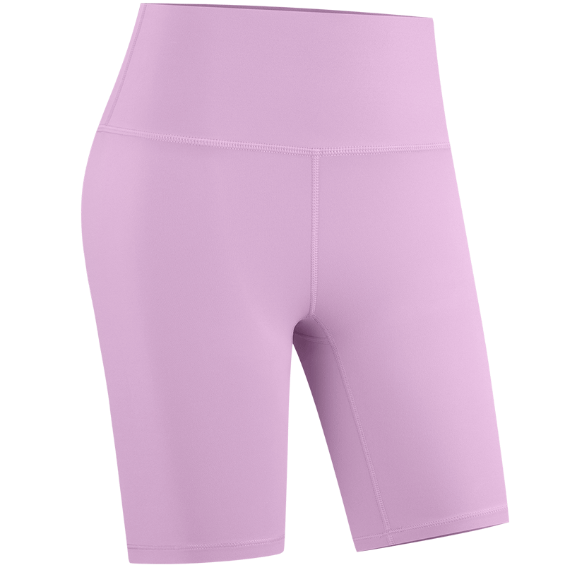 VFU Small Glutinous Elastic Fitness Shorts Five-Point Cycling Pants Women High-Waist Tight Sports Spring Summer Mousse Purple S