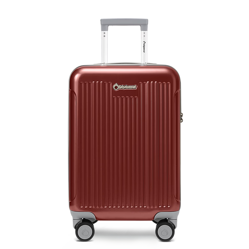Diplomat 20-Inch Expandable Luggage Suitcase with Wheels for Men And Women, Carry-On Travel Trolley Case with Password Lock TC-6012TM Red