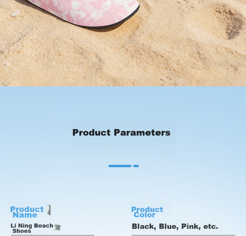 Li-Ning Beach Shoes Unisex Swimming Rafting Anti-Slip Cut-Resistant Skin-Friendly Water Park Sea Hunting Snorkeling Breathable Durable Water Shoes 15