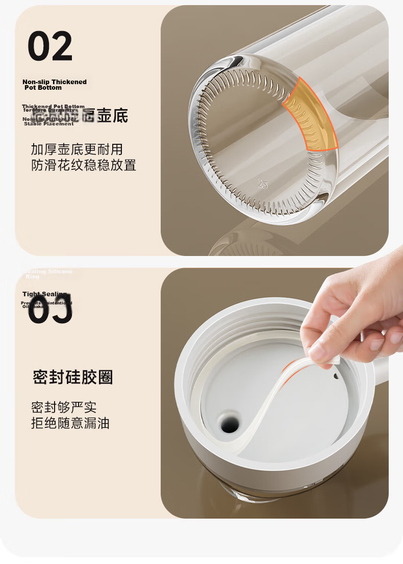 Jiabangshou Automatic Opening and Closing Oil Dispenser Kitchen Glass Oil Bottle Leak-Proof Soy Sauce Vinegar Seasoning Bottle 550ml 9