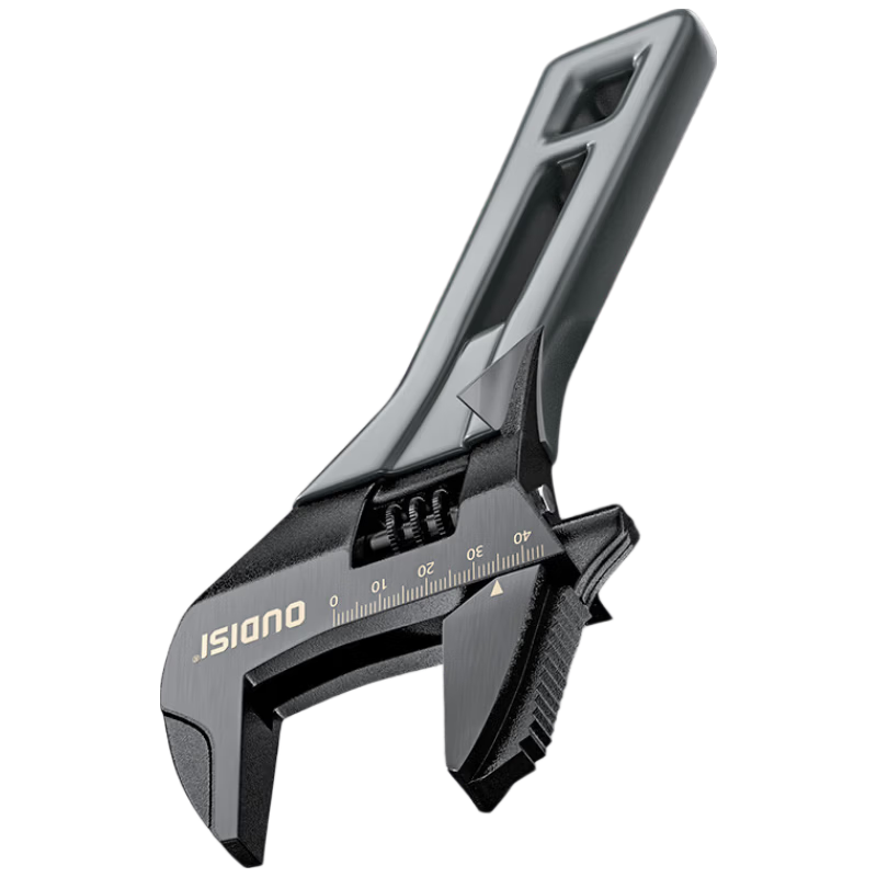 Oudis Adjustable Wrench Large Opening Universal Wrench 6-Inch Short Handle Open-End Wrench Plastic Coated Plumbing Wrench Bathroom Wrench