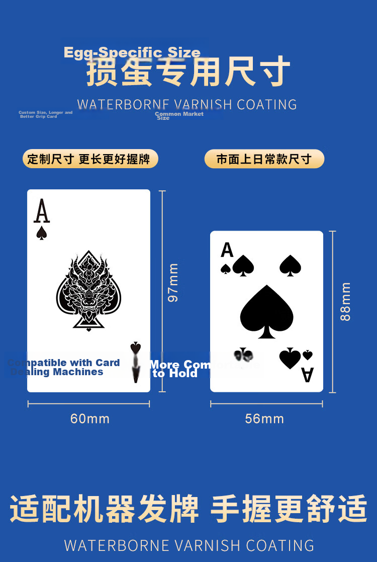 Menglong High-End Guandan Specialized Playing Cards, Competition-Specific Anti-Cheating Cards for Doudizhu And Guandan, Texas Hold'em Poker, 10 Decks 6