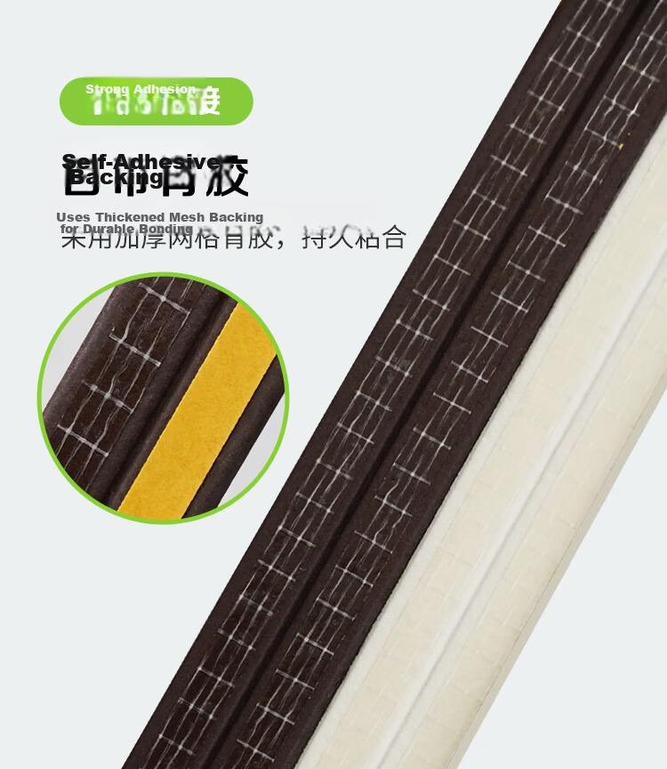 Caihong Self-Adhesive Gray Door Bottom Seal Strip for Bedroom Door, Cockroach Proof, Windproof, Soundproof, Door Gap Draft Stopper 3