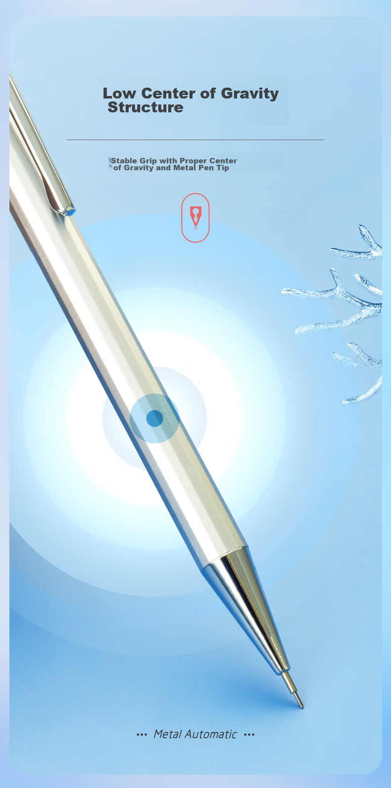 M&G Automatic 2B/0.5 Mechanical Pencil for Exam Use, Stable Writing, Break-Resistant Lead, Student Exam Writing, Simple Barrel, Single AMPT5703 6