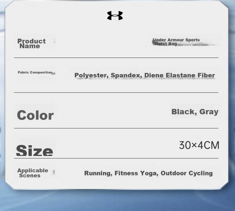Under Armour Cycling Supply Waist Bag Crossbody Bag Sports Riding Phone Waist Pack Outdoor Travel Shoulder Chest Bag for Men and Women 17