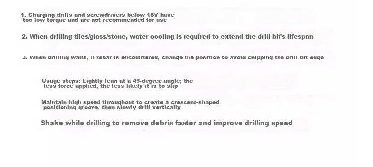 Deli Extended Alloy Eccentric Drill Bit for Dry Drilling Tiles Glass Marble Concrete [6mm] 1 Piece 9