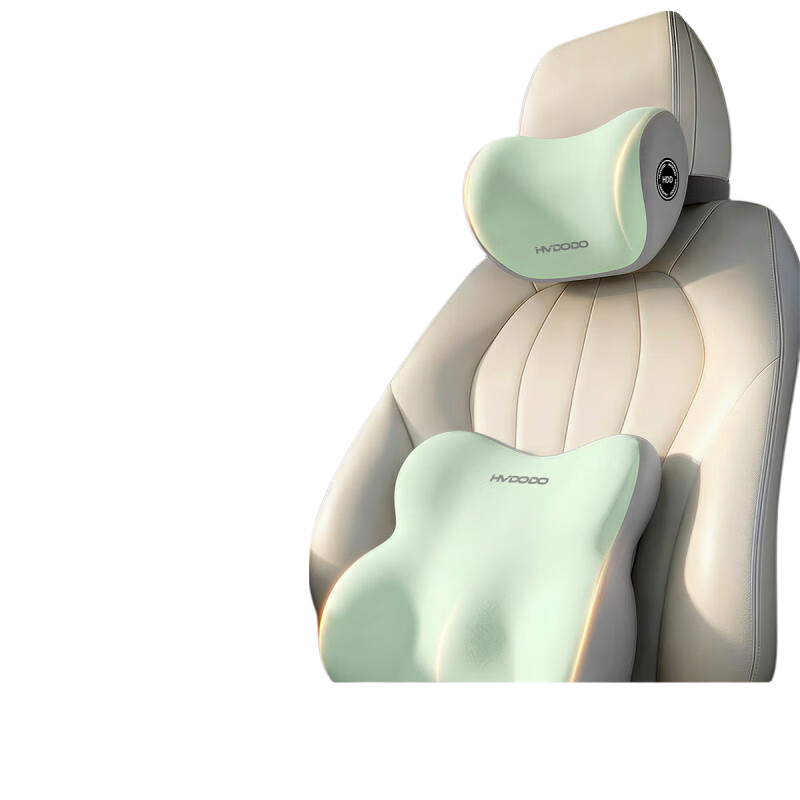 HUIDUODUO Car Headrest, Lumbar Pillow, Nap Chair, Ergonomic In-Car Back Support Cushion for Long Sitting, Integrated Lumbar Support And Backrest