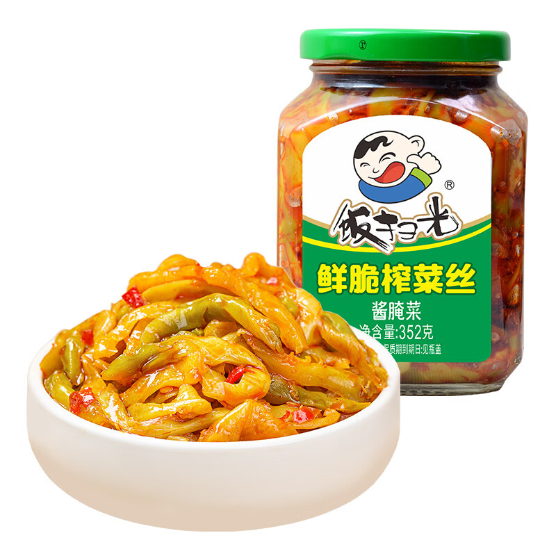 饭扫光榨菜 鲜脆榨菜丝352g 下饭菜 香辣咸菜泡菜 拌饭拌面调味料