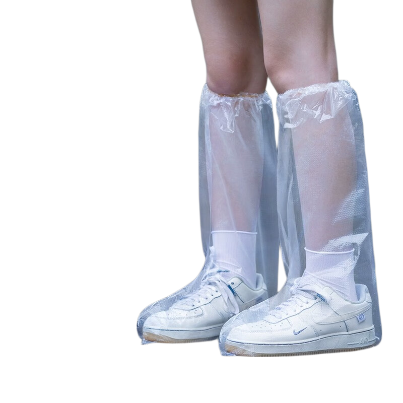 BADIGAO Disposable Waterproof Rain Shoe Covers Thickened Non-Slip Long Boots Portable Unisex Children