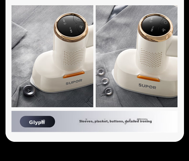 SUPOR Titanium Steam Suction Ironing Machine Base Station Suction Ironing Machine 100g/min Suction Desktop Garment Steamer Handheld Electric Iron S228A Gift for Women 26