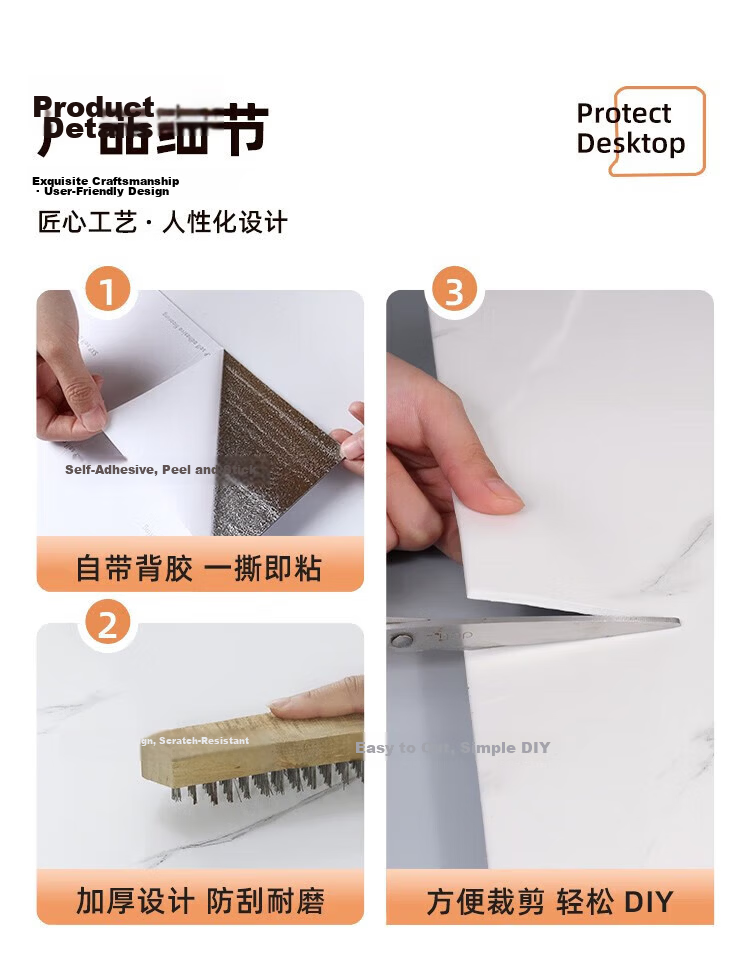 Washi Imitation Ceramic Tile Wall Sticker Wallpaper Self-Adhesive Waterproof Moisture-Proof Aluminum-Plastic Wall Panel Bathroom Yashi White 30*60cm (5 Pieces) 17