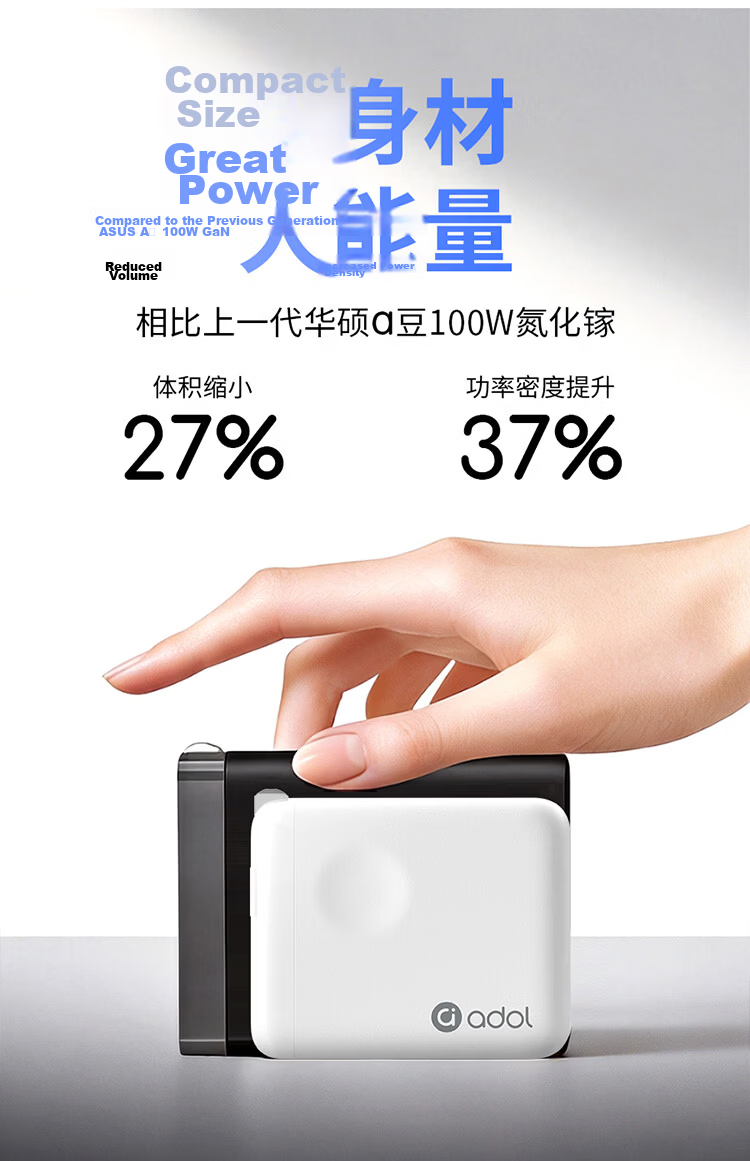 ASUS A-Bean 100W GaN Charger Set PD Fast Charger Adapter for Lingyao/Wuwei/Tianxuan Laptops/Apple Xiaomi 17 Phones/MacBook Pro 4