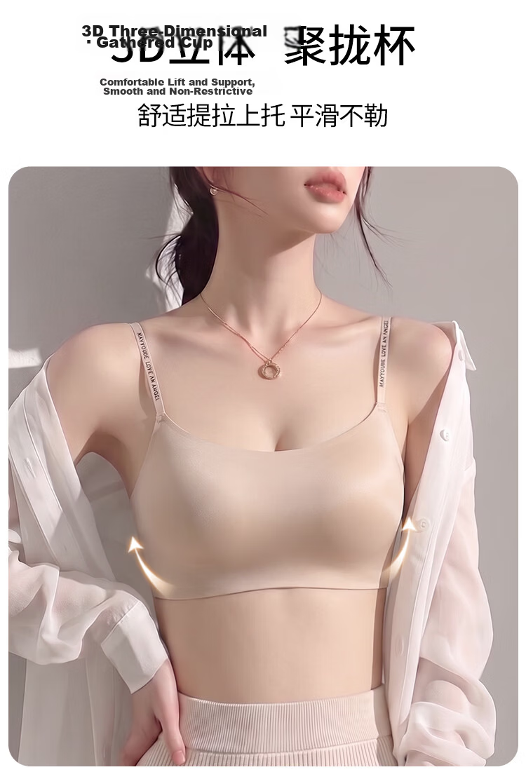 Urban Beauty Foundation Liquid Thin Bra for Women Small Bust Push-Up Anti-Exposure 2026 Thin Straps Convertible Strapless Backless Bra 9