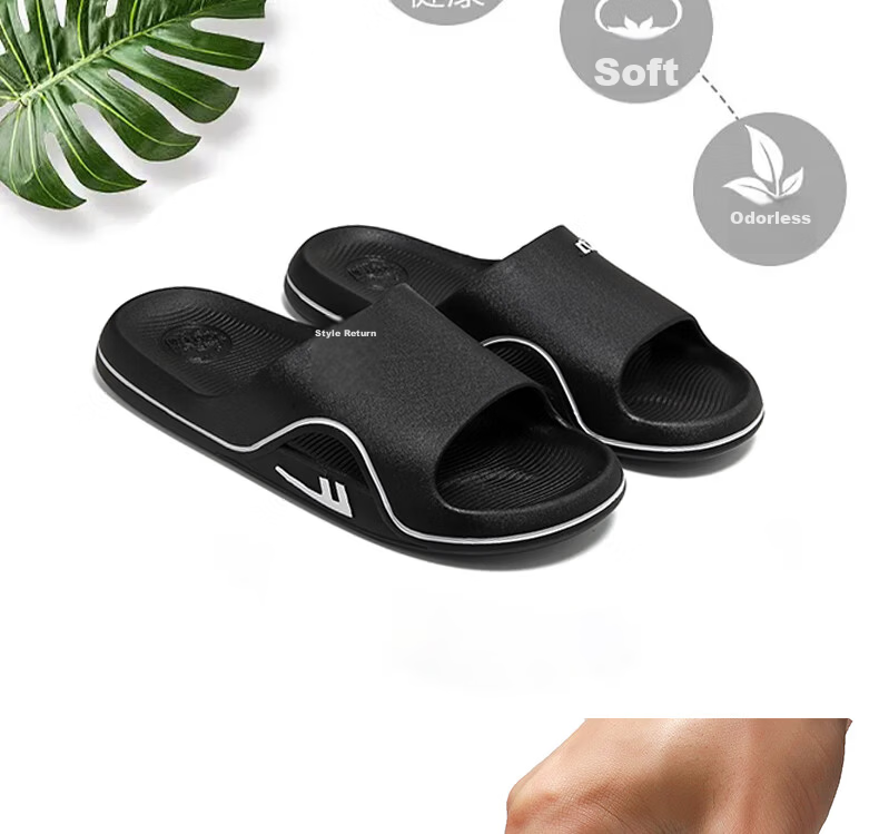 Huili Four Seasons Trendy Sandals, Fashionable Indoor And Outdoor Non-Slip Lightweight Comfortable Men's Slippers HL3920 Gray Size 43 4