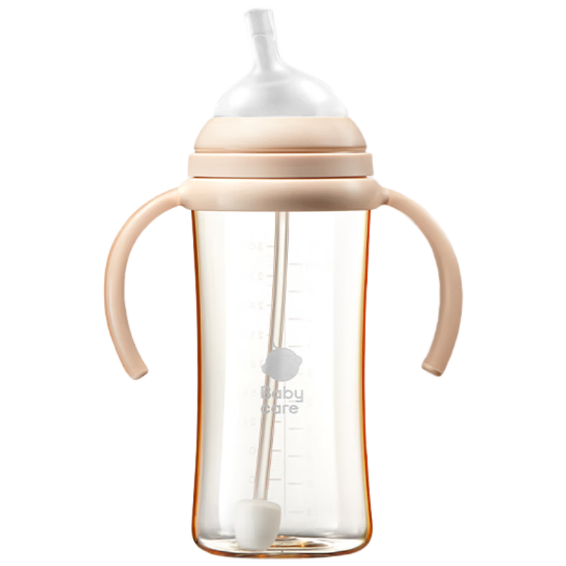 Babycare Ultrafiltration PPSU Anti-Choke Anti-Spray Baby Bottle Newborn Tilted Head Imitation Breast Milk 300ml Direct Drinking Spout 12 Months+