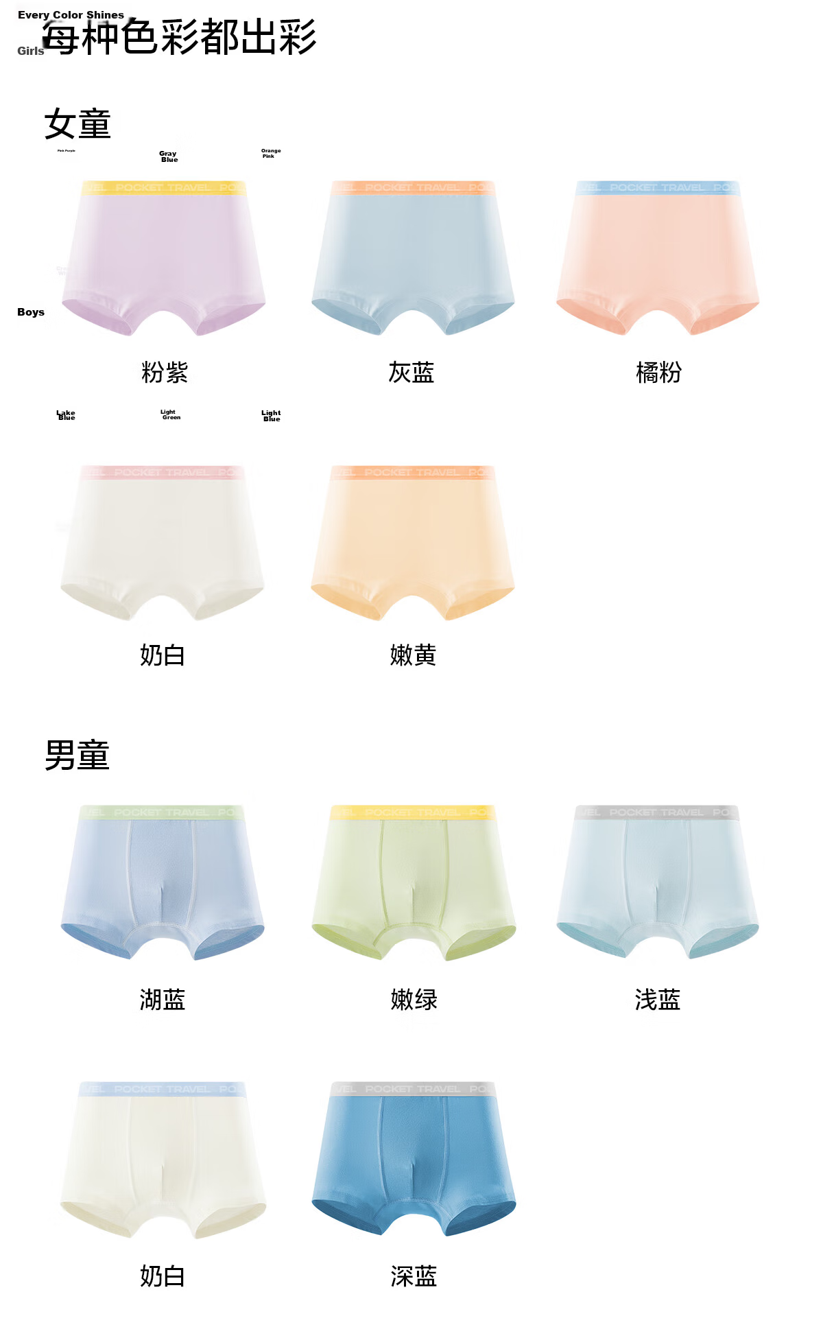 Koudailvxing Children's Disposable Underwear, All-Cotton Antibacterial, No-Wash Youth Boxer Briefs, Girls' Boxer Briefs, 30 Pieces, Size L 3