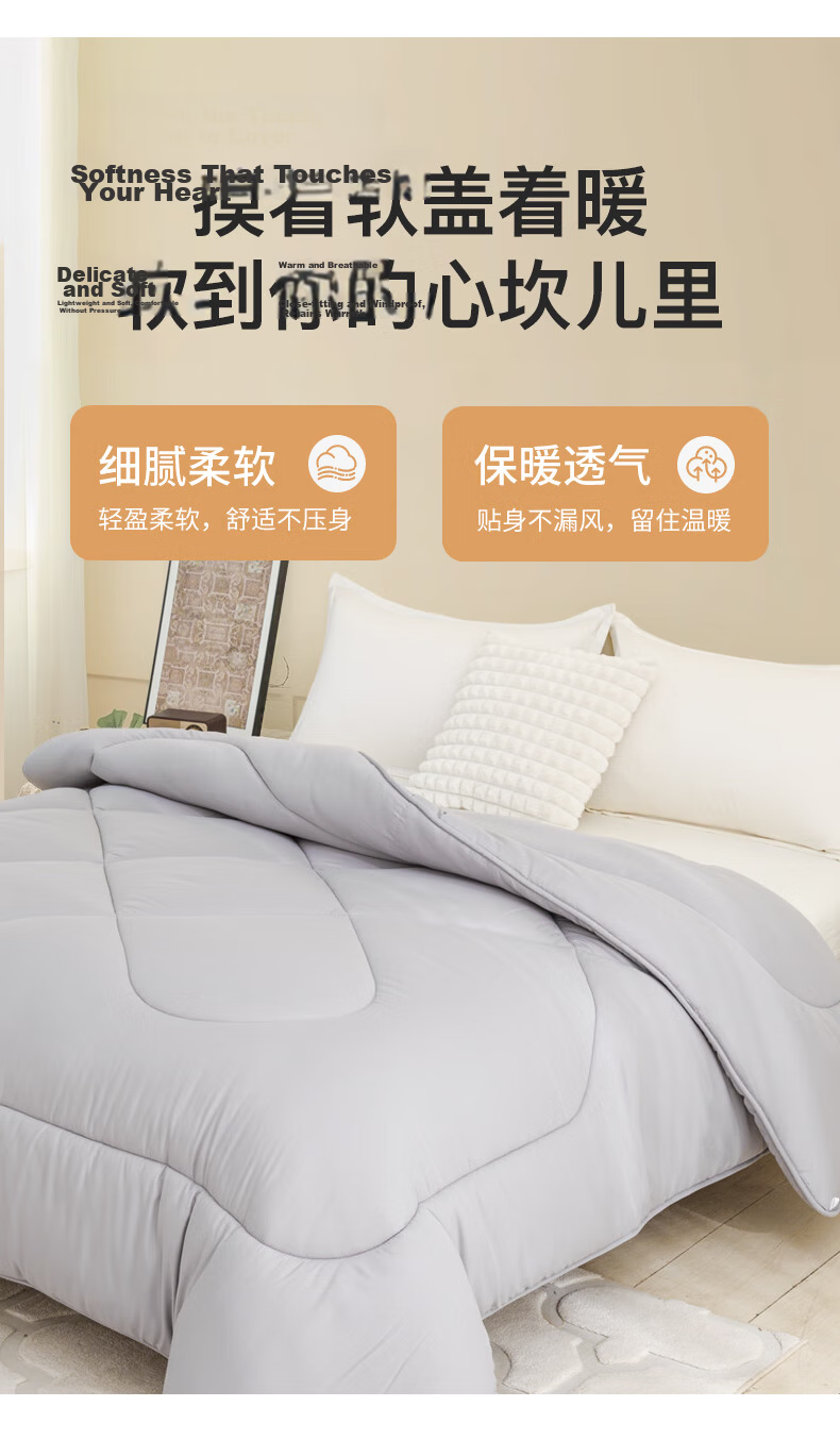 CROWN Winter Thickened Antibacterial Cotton Quilt Duvet Single Double Dormitory 6 Jin 200x230cm 4