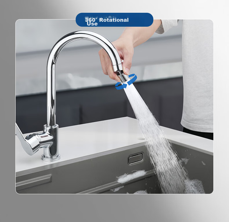 SUPOR 360° Rotatable Kitchen Faucet Aerator Splash-Proof Extender All-Copper Pressure-Boosting Nozzle S 10