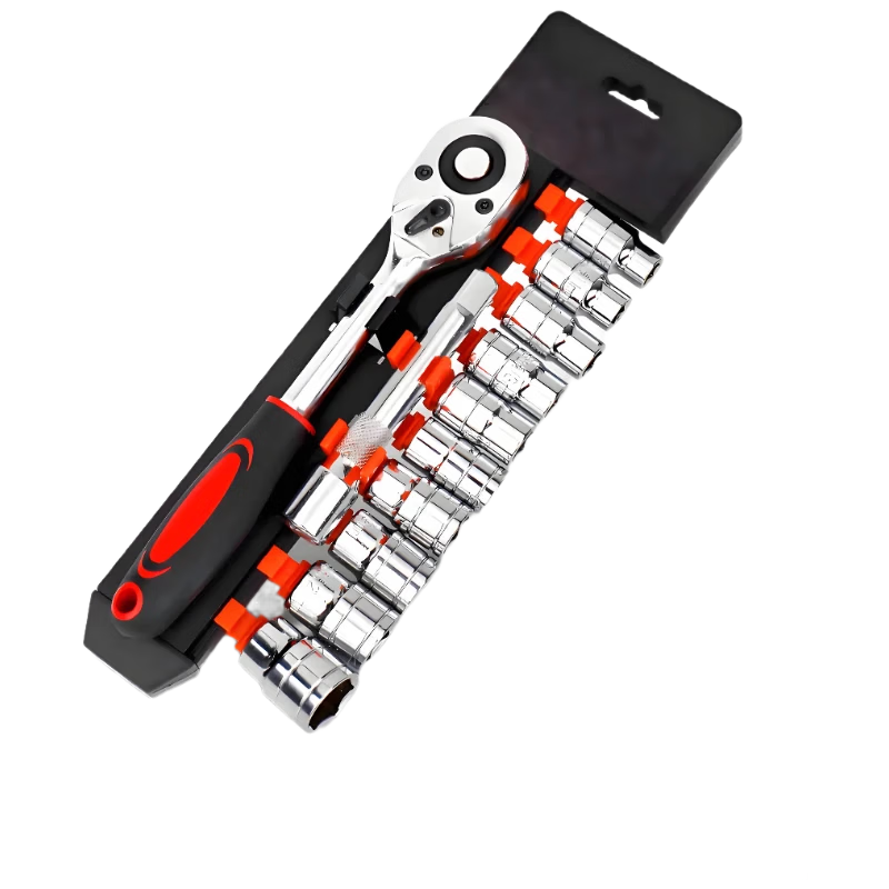 Chugong 13-Piece Ratchet Socket Wrench Auto Repair Set Multi-Functional Hex Quick Size Medium and Large Socket Tool Kit