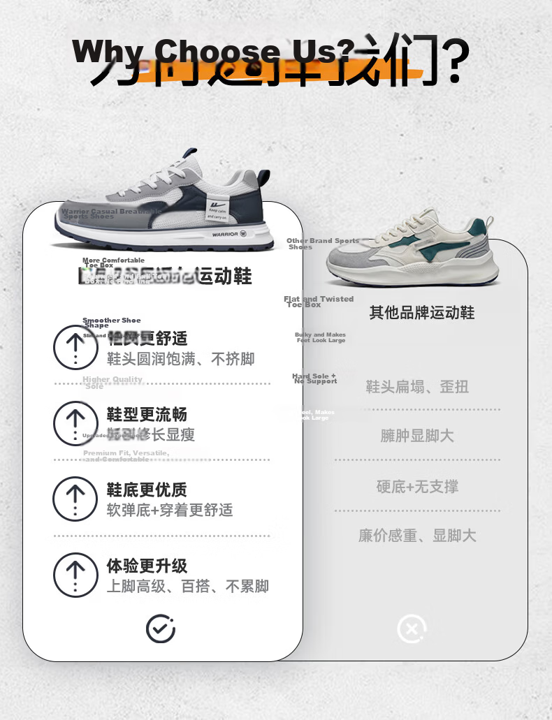 Warrior Men's Summer Breathable Sports Shoes Casual Soft Sole Running Shoes Beige Gray Blue Size 42 4