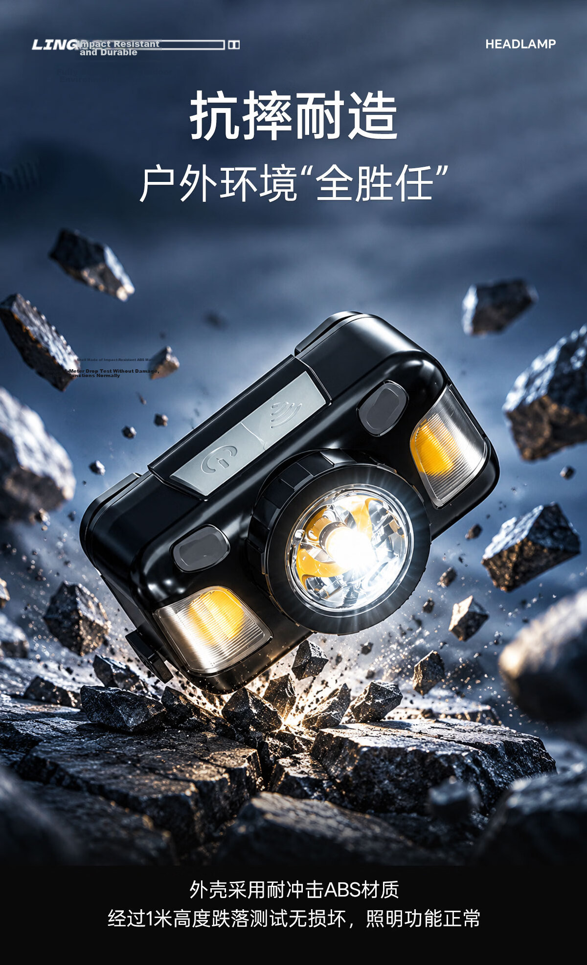 Lingte Sensor Headlamp Long-lasting Battery Fishing Outdoor Night Fishing High Brightness Rechargeable Waterproof Work Light Strong Beam 4