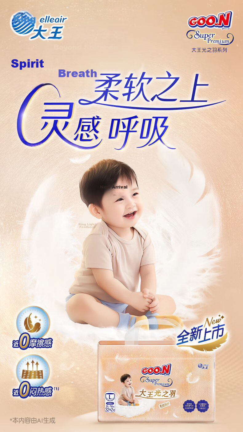 GOO.N Guangzhiyu Series Pull-Up Diapers XXL 26 Pieces (≥15KG), Diapers, Ultra-Thin And Breathable 1