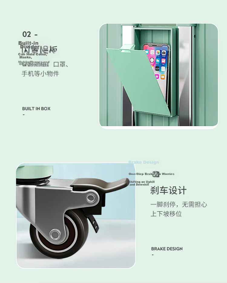 WORKPRO Foldable Shopping Cart Trolley Portable Hand-Pulled Cart for Grocery Shopping Elderly Use 9