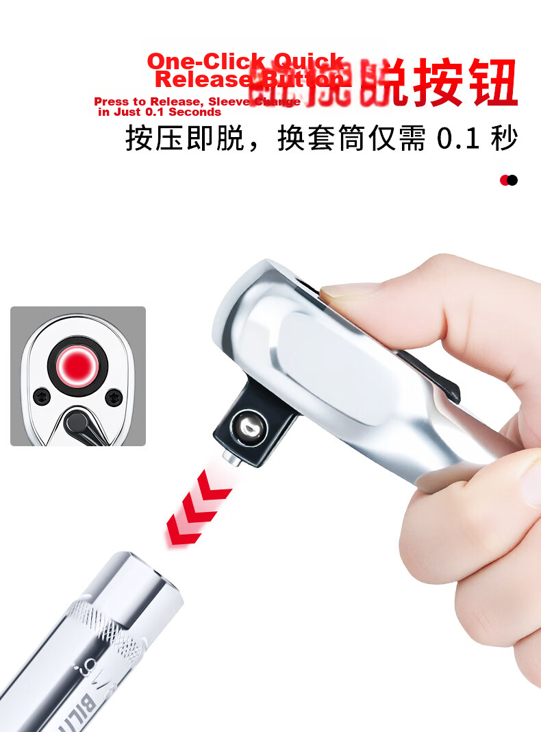 Kuanteng 72-Tooth Quick Socket Ratchet Wrench Set, Large Medium Small Double-Ended Mini Short Handle Auto Repair Wrench 3-Piece Set 6