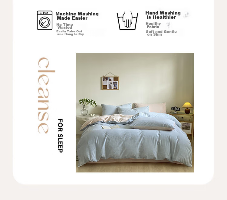 MUJI 100% Cotton Duvet Cover Single Piece, 200x230cm, Suitable for 1.5m/1.8m Bed 6