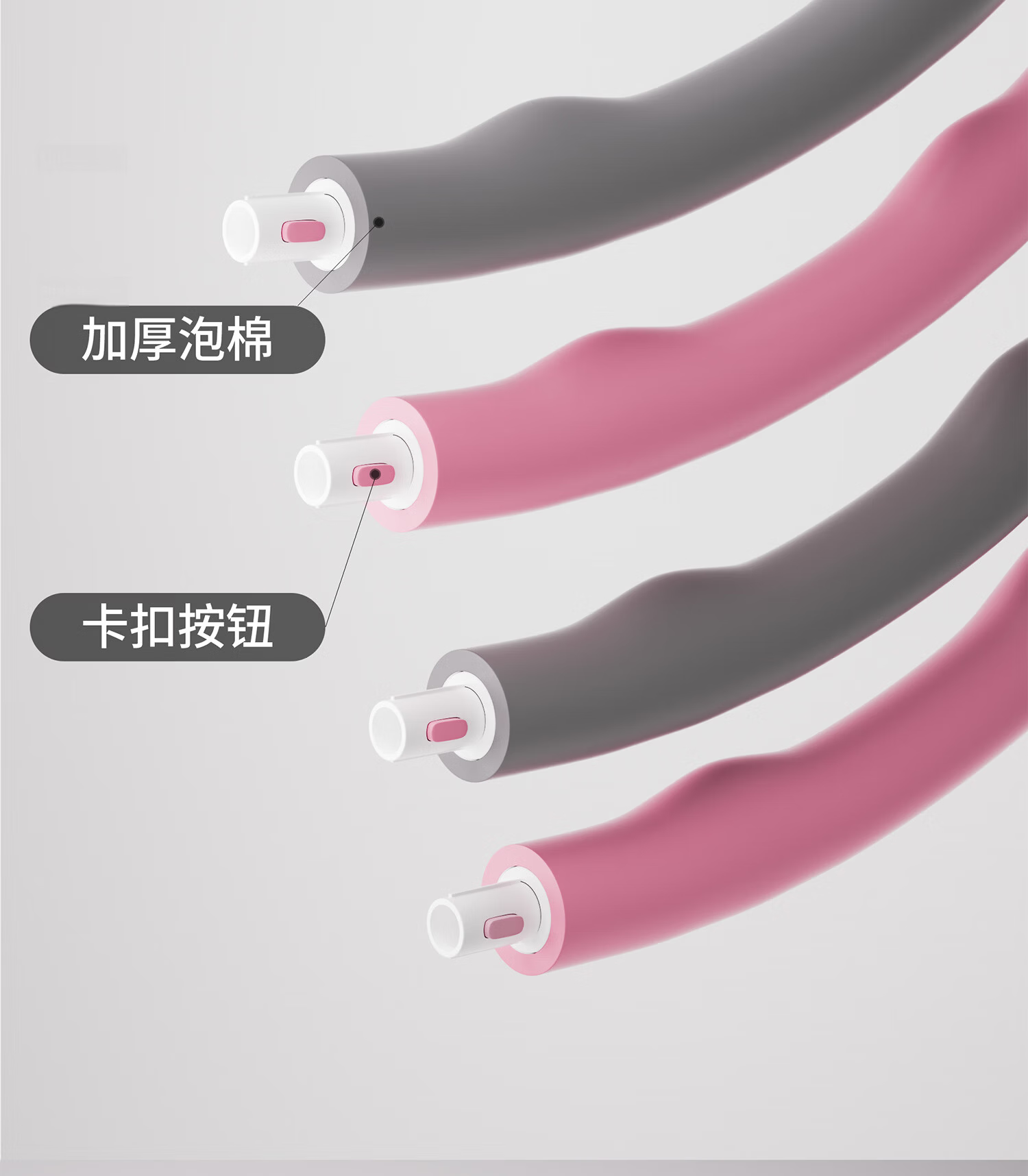 Mdikawe Detachable Soft Hula Hoop Weight Loss Slimming Silent Fitness Hoop for Adults Men and Women 20
