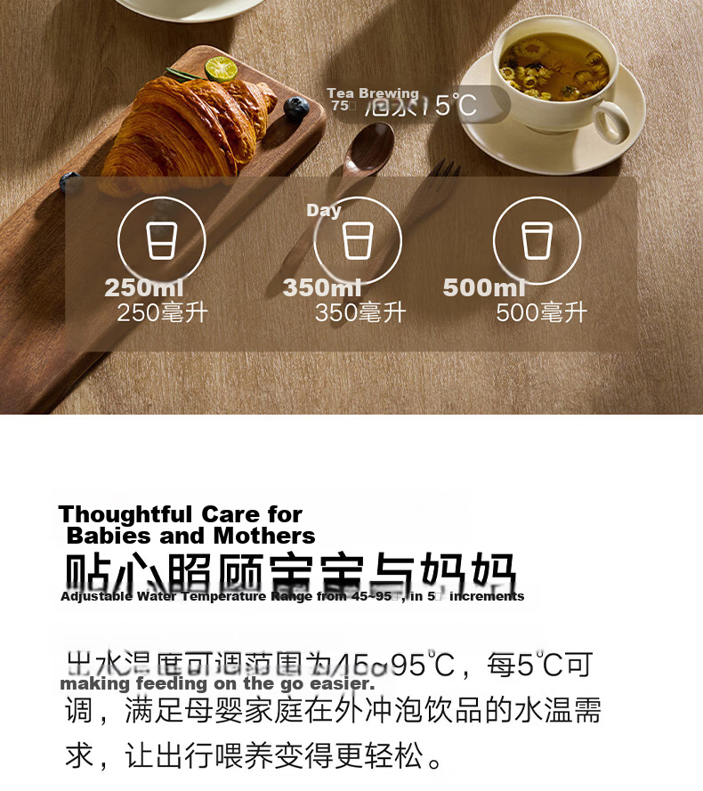 Mijia Xiaomi Instant Heating Portable Electric Kettle Thermos Cup Travel Electric Kettle Milk Frothing White MJBXJRYSJ01 12