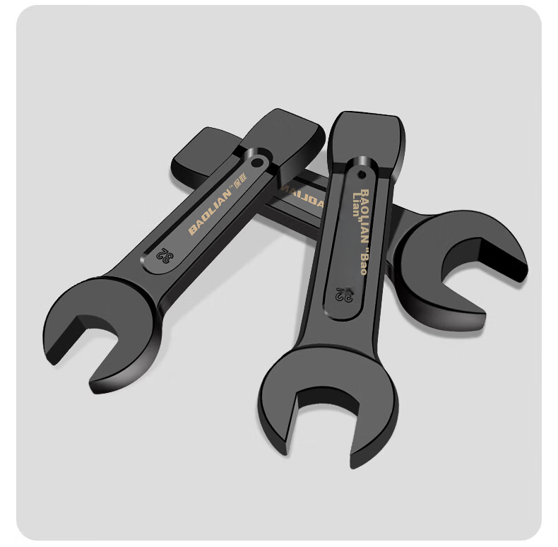 Baolian Heavy-Duty Open-End Impact Wrench Straight Handle Single Open-End Striking Wrench Multifunctional Hammer Impact Wrench 7