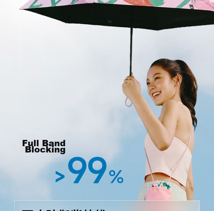 Beneunder UV Protection Sun Umbrella, Foldable Black Gel Rain And Shine Umbrella, Wild Fruit BM527 Salt Lemo 7