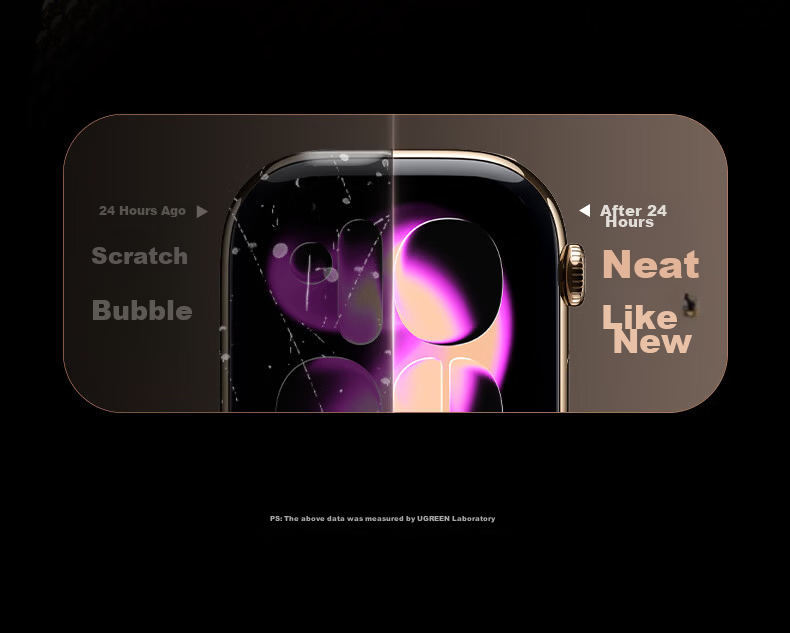 Ugreen S11 New Upgraded Nano Film Apple Watch S11/10 Screen Protector Dust-Free Scratch-Resistant Durable Film 18
