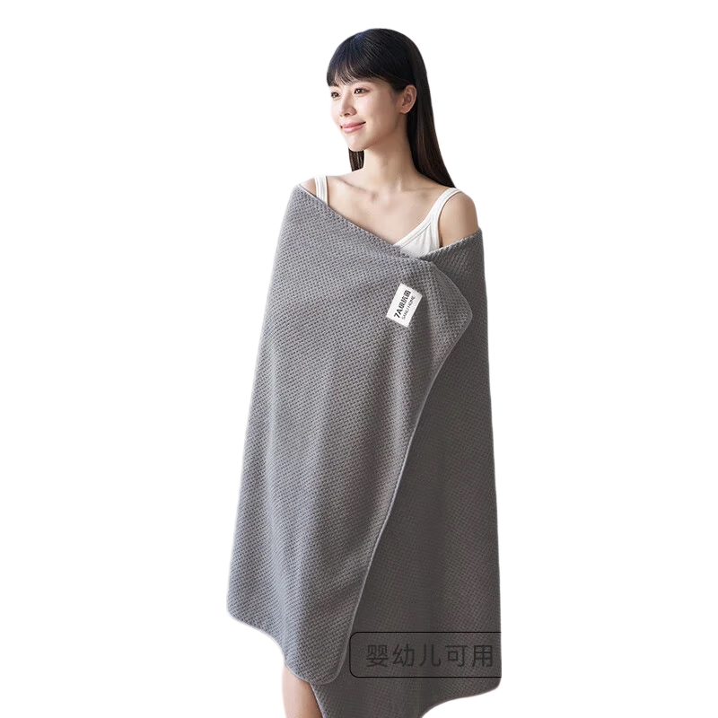 Sanli 7A Grade Bath Towel, Antibacterial And Anti-Mite, Absorbent, Quick-Drying, Soft, Low-Shedding, for Adults' Bathing at Home, Sky Gray Sports Style
