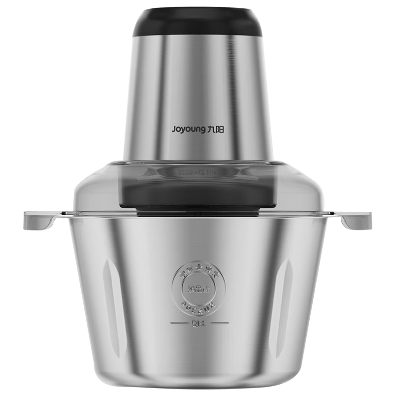 Joyoung Meat Grinder Household Baby Food Processor Mince Machine Meat Mincer Food Chopper Meat Mixer Garlic Crusher 2L Stainless Steel Bowl Dual Blades LA320(D)