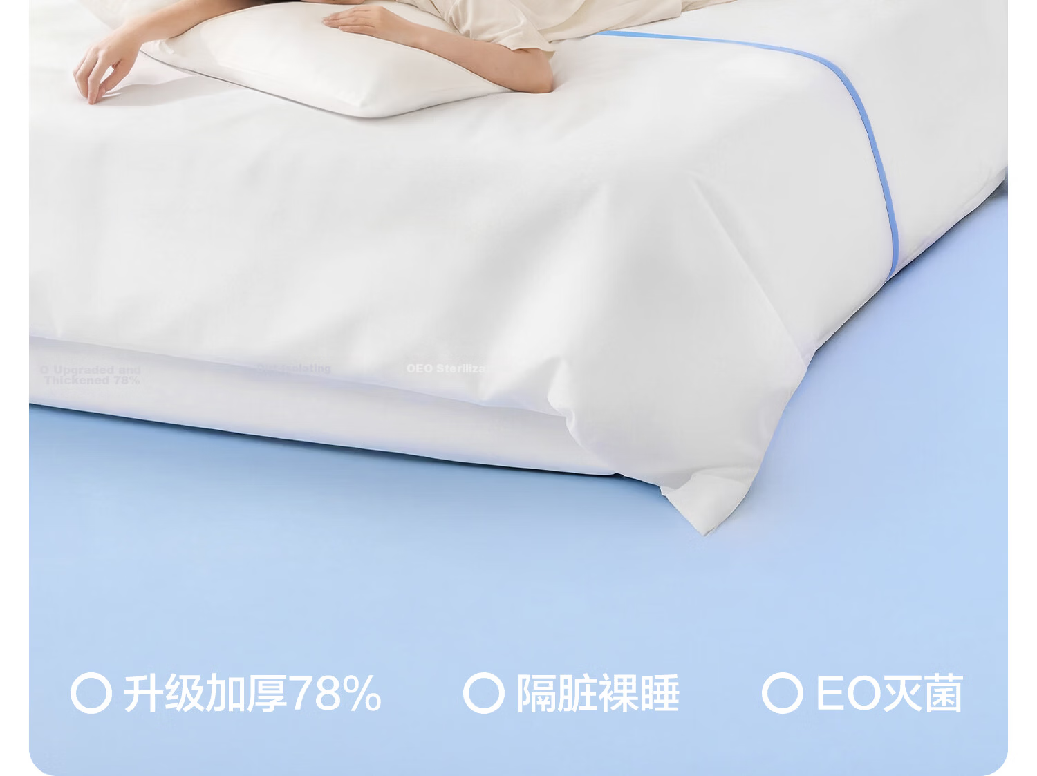 BADIGAO Disposable 4-Piece Bedding Set Sheet Duvet Cover Pillowcase Hotel Hospital Care Bed Travel Essential 3