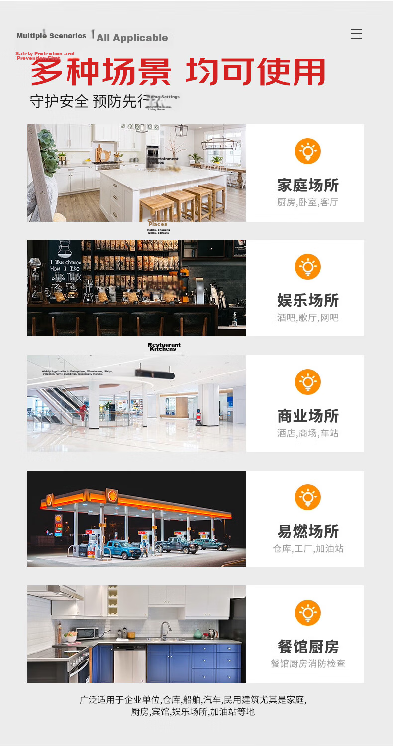 Flame Warrior Fire Extinguishing Blanket Fiberglass Fireproof Blanket for Home Kitchen Canteen Fire Extinguisher Accessory Escape Blanket 1x1M 6