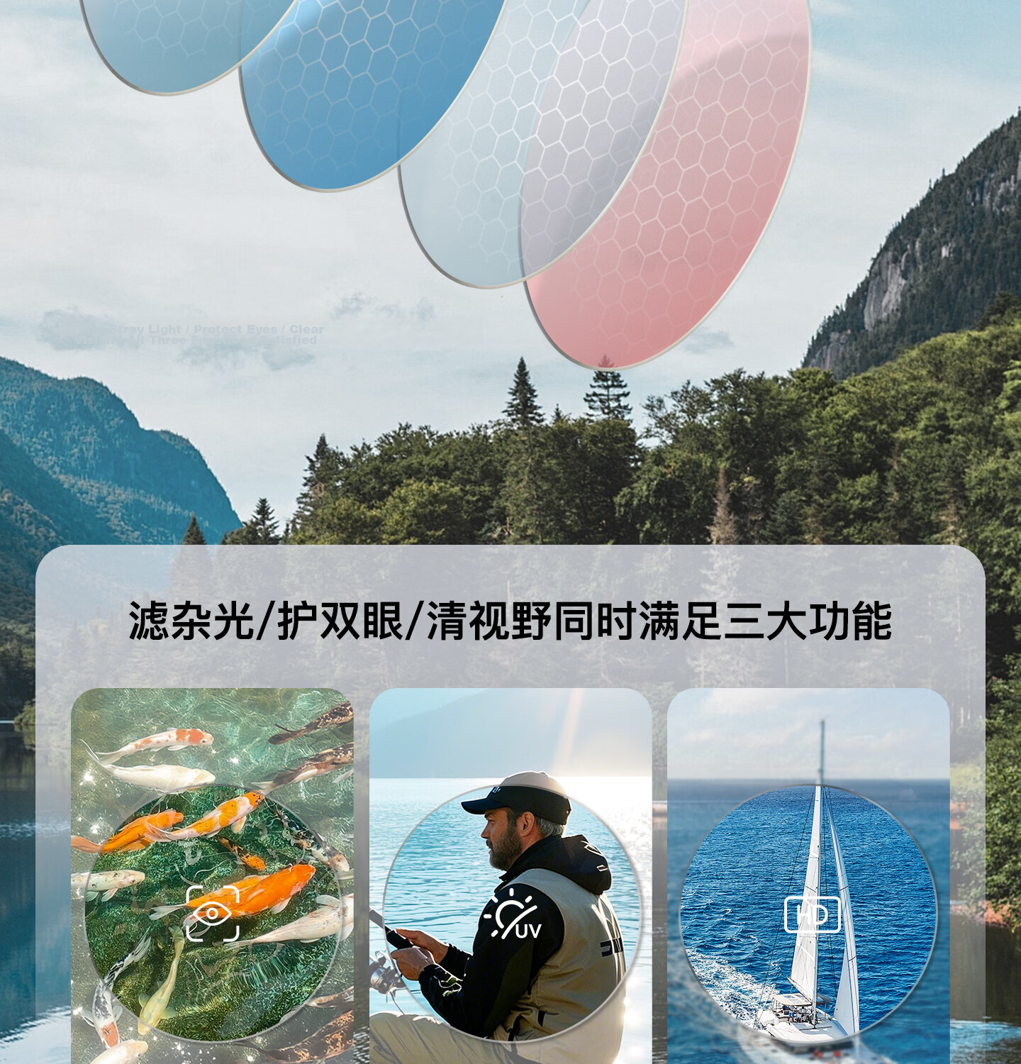 CAPONI German Imported Polarized Fishing Sunglasses HD Float Viewing Men's Cycling Sports UV Protection Sunglasses 12