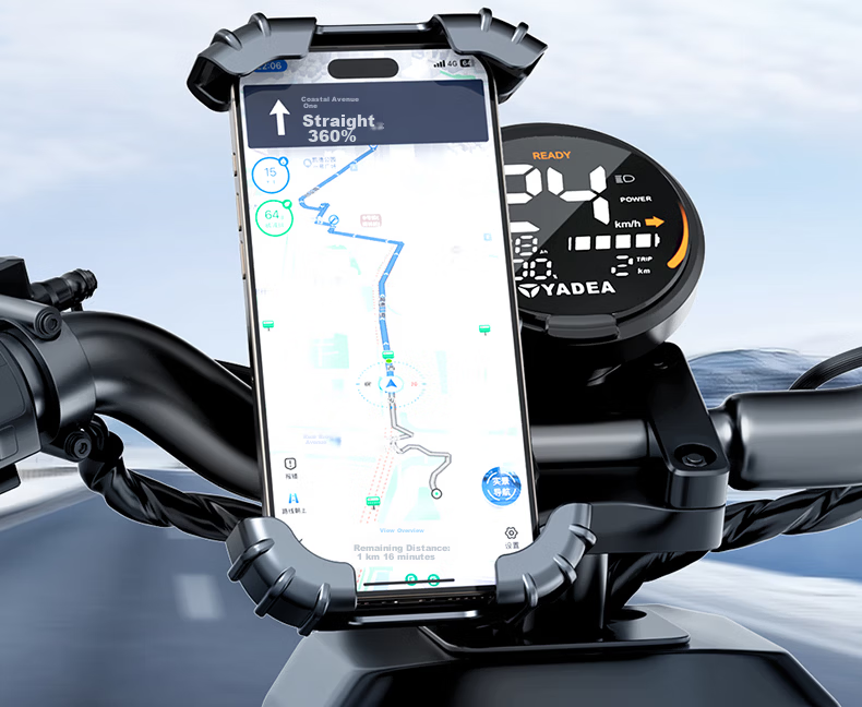 HUIDUODUO Electric Bike Phone Holder Rearview Mirror Anti-Shake Shockproof for Electric Scooter Motorcycle Bicycle Delivery Riders 10