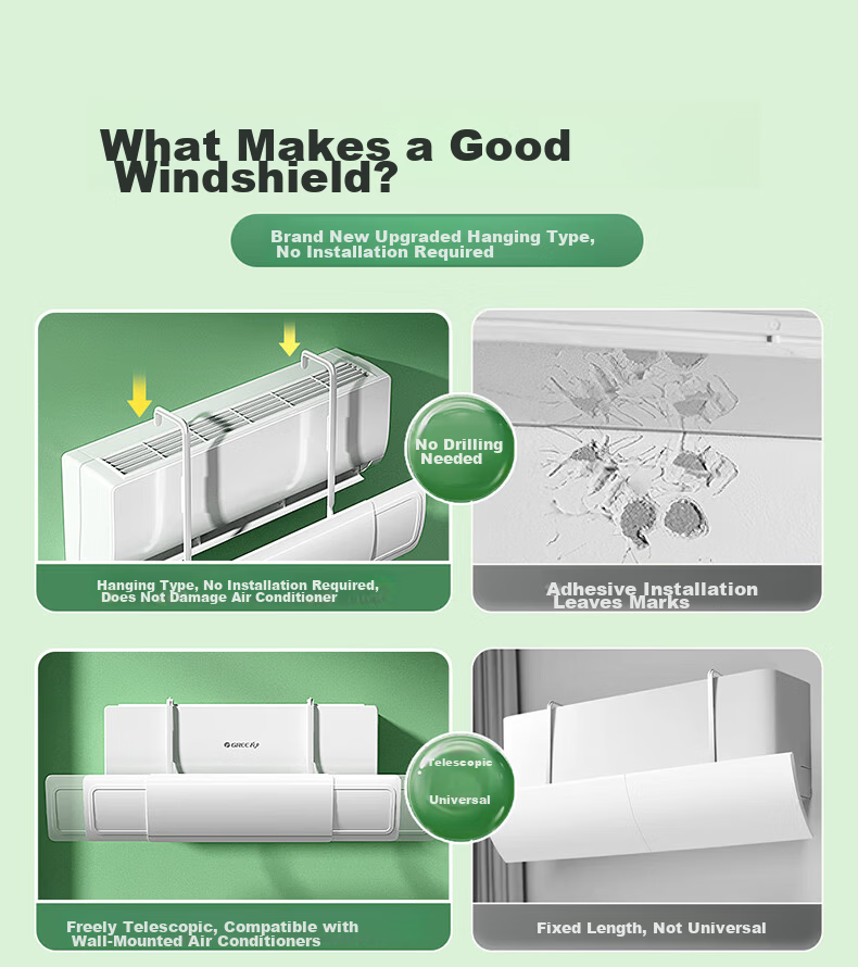Little Queen Air Conditioner Wind Shield Panel Anti-Direct Blow Maternity Infant No-Installation Air Outlet Windproof Guide Panel Universal Hanging Type 3