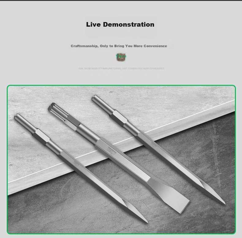 Fang Da Wang High Hardness Electric Hammer Chisel, Widened and Thickened Chisel Surface, Fast Chiseling, Improved Efficiency, Square Shank Flat Chisel 14*250mm 13