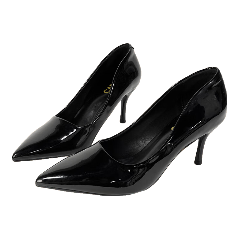 CARTELO Women's High Heels, Fashionable Women's Shoes, Pointed Toe Pumps, KCC-888 Black (5cm), Size 36
