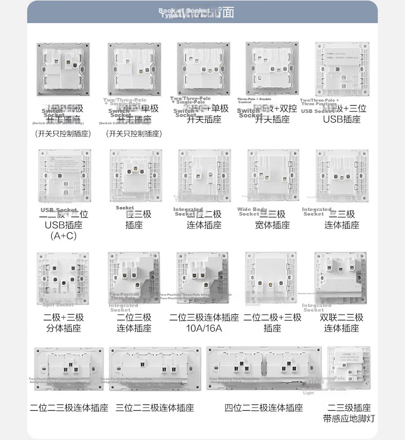 BULL G60 Series One-Gang Multi-Control Switch Ultra-Thin Large Panel Switch G60K134 Glossy White 21