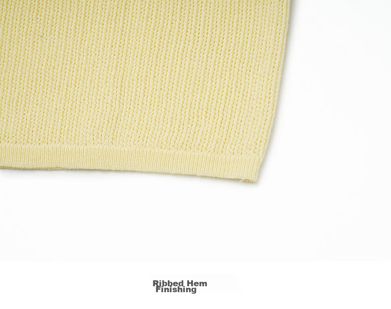 Olrain Summer New Vacation Style Large Round Neck Tie Pullover Knitwear Women Casual Top Yellow L 21