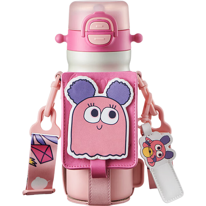 Babycare 4-in-1 Children's Insulated Water Bottle 316 Stainless Steel Thermos Straw Cup Large Kid School Bottle 550ml