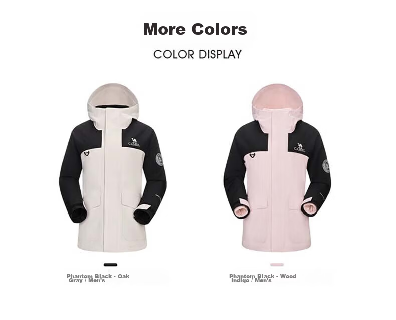 CAMEL Women's Down Jacket and Outdoor Coat Winter New Detachable Two-Piece Set 12