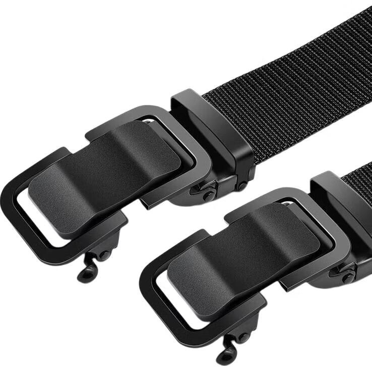 HOCR Men's Automatic Buckle Outdoor Climbing Casual Canvas Belt Trendy Versatile Simple Tactical Denim Belt