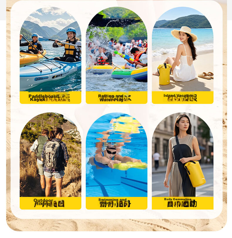 ANTA Swimming Bag Unisex Portable Sports Storage Waterproof and Stain-Resistant Large Capacity Universal Beach Bag 4